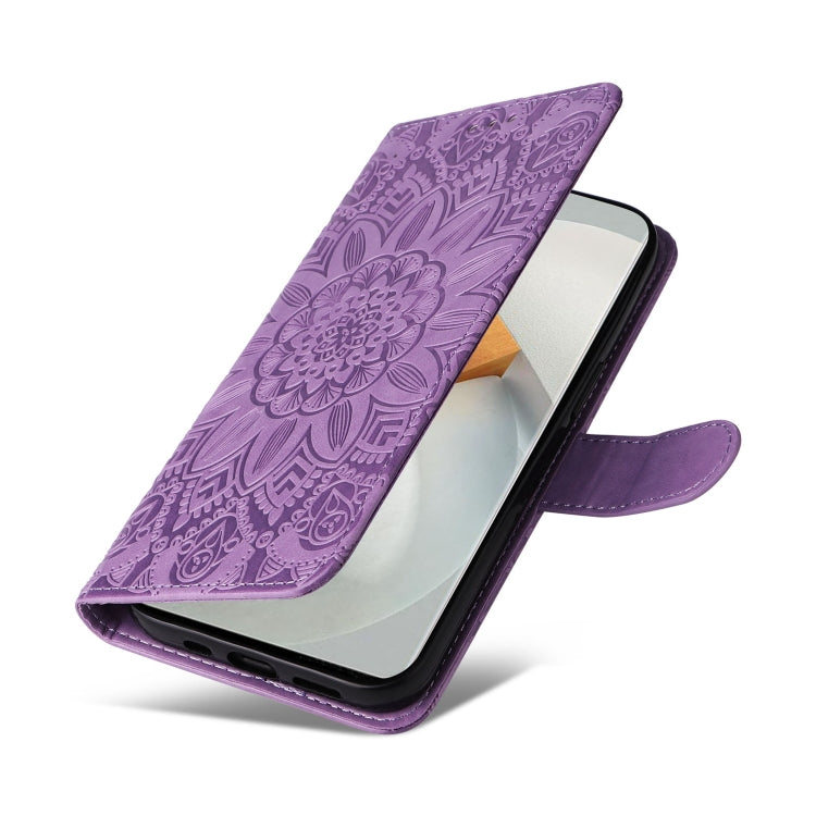 For vivo S12 / V23 5G Embossed Sunflower Leather Phone Case