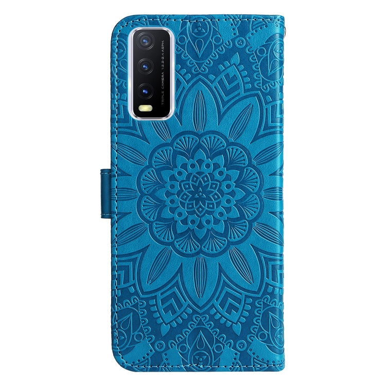 For vivo Y20 Embossed Sunflower Leather Phone Case