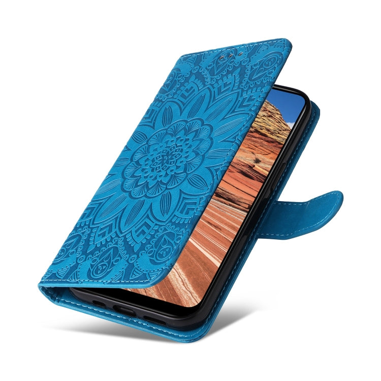 For vivo Y20 Embossed Sunflower Leather Phone Case