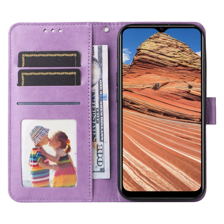 For vivo Y20 Embossed Sunflower Leather Phone Case