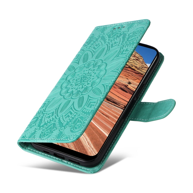 For vivo Y20 Embossed Sunflower Leather Phone Case