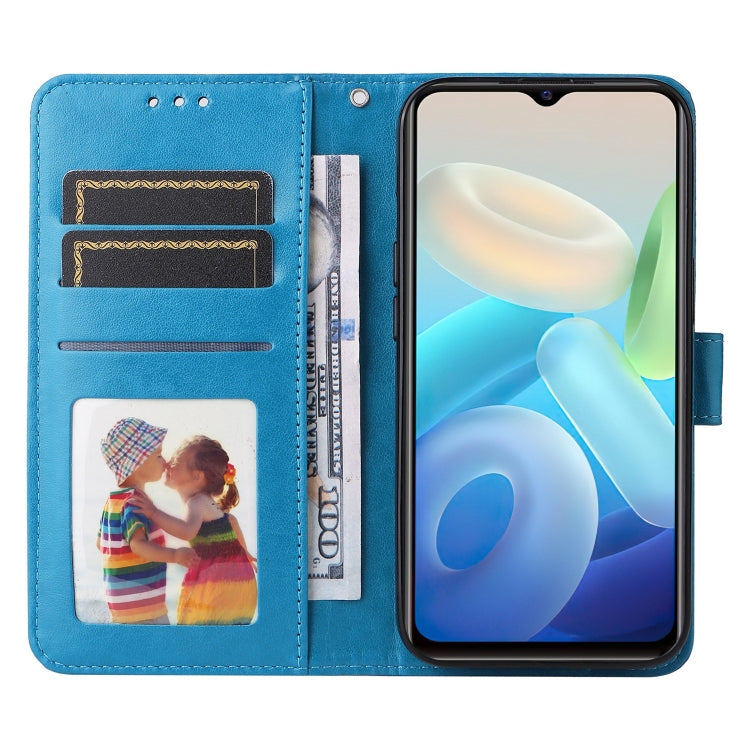 For vivo Y55 5G / Y75 5G / T1 5G Embossed Sunflower Leather Phone Case