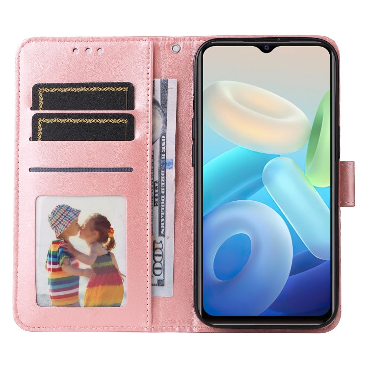 For vivo Y55 5G / Y75 5G / T1 5G Embossed Sunflower Leather Phone Case