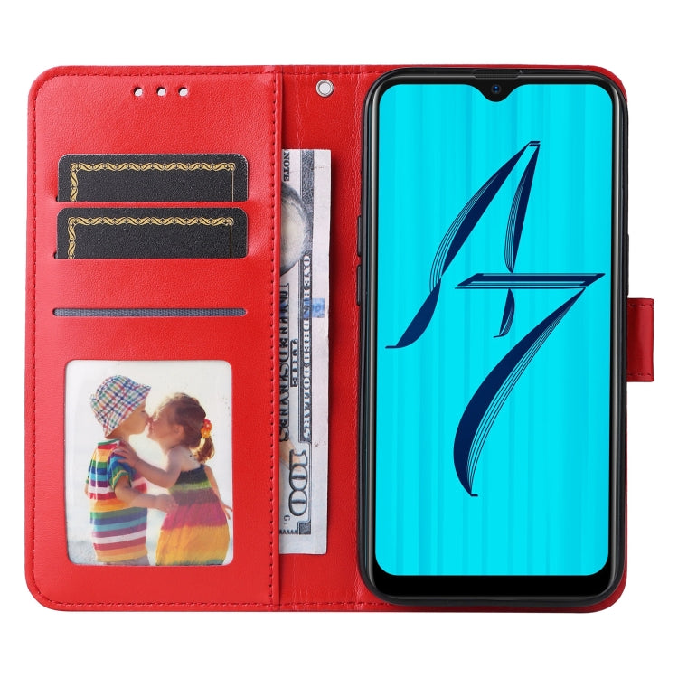 For OPPO A7 / A5s Embossed Sunflower Leather Phone Case