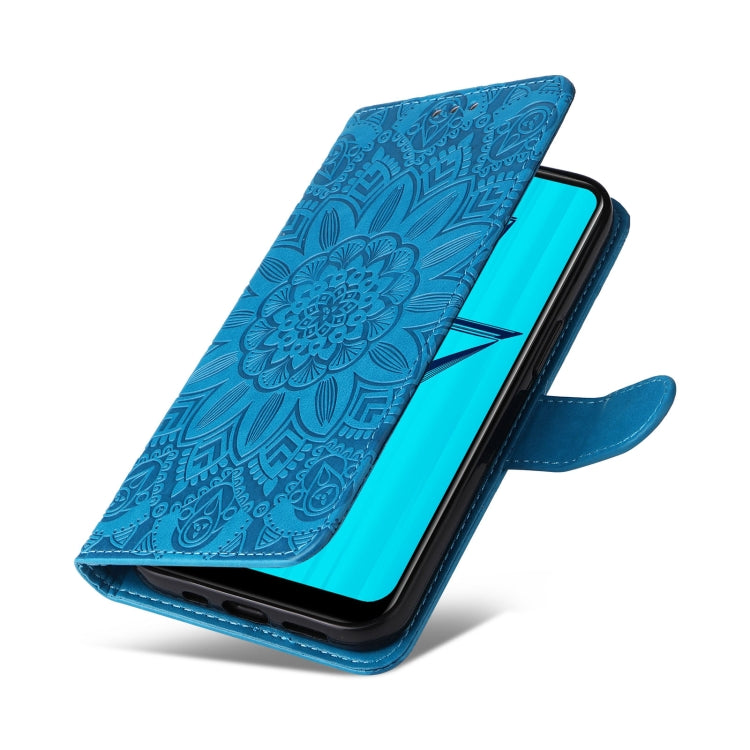 For OPPO A7 / A5s Embossed Sunflower Leather Phone Case