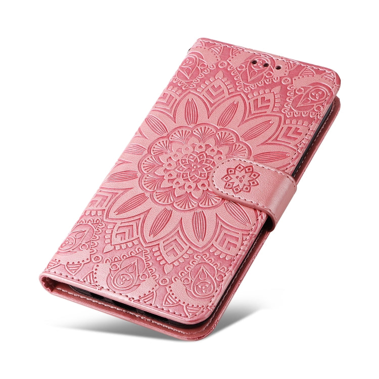 For OPPO A7 / A5s Embossed Sunflower Leather Phone Case