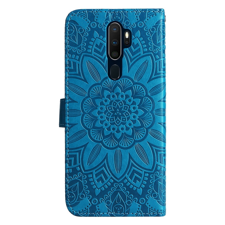 For OPPO A9 / A5 2020 Embossed Sunflower Leather Phone Case