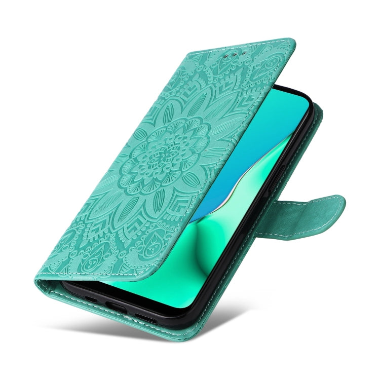 For OPPO A9 / A5 2020 Embossed Sunflower Leather Phone Case