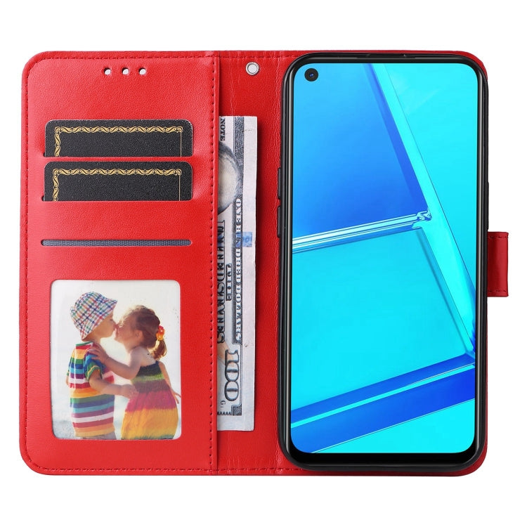 For OPPO A52 / A72 / A92 Embossed Sunflower Leather Phone Case