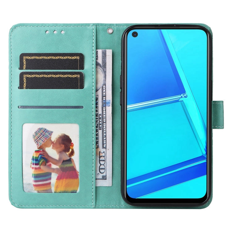 For OPPO A52 / A72 / A92 Embossed Sunflower Leather Phone Case