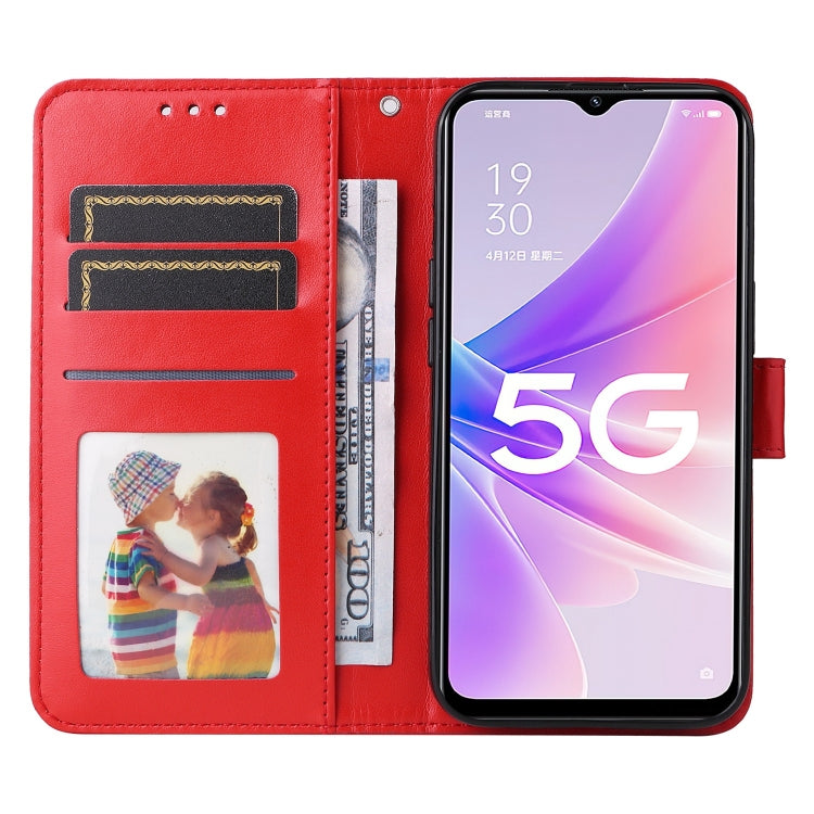 For OPPO A57 5G / Realme V23 Embossed Sunflower Leather Phone Case