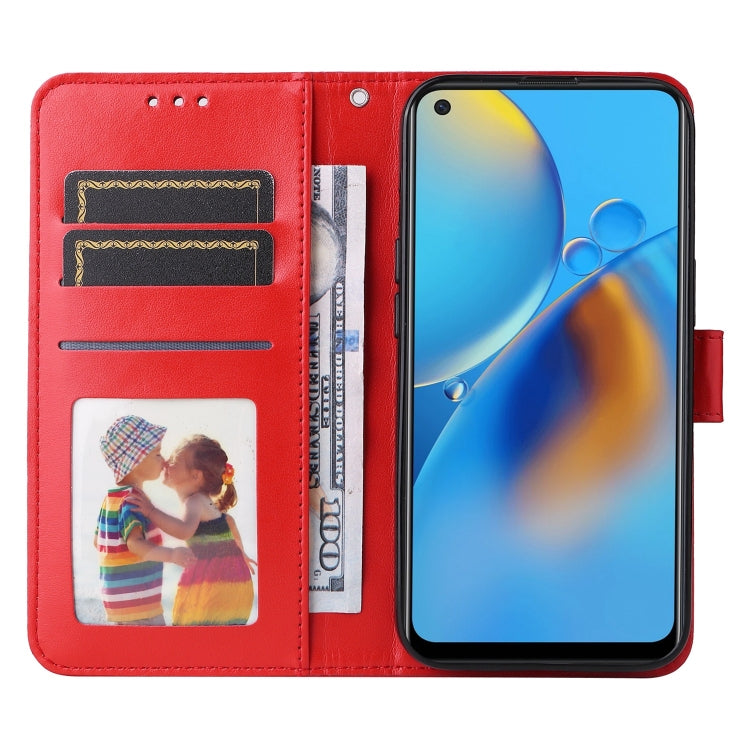 For OPPO A74 4G / F19 4G / A95 4G Embossed Sunflower Leather Phone Case