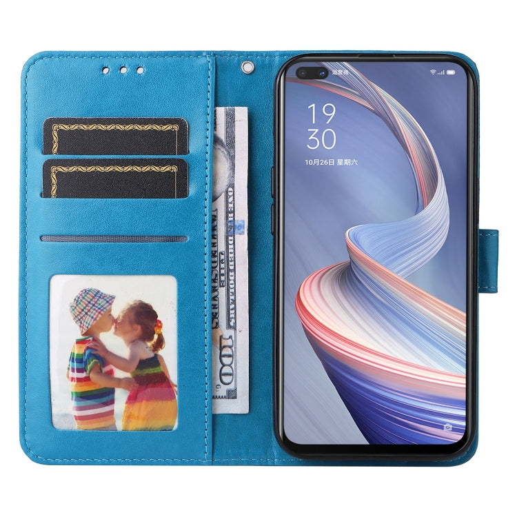 For OPPO A92s / Reno4 Z / A53 5G Embossed Sunflower Leather Phone Case