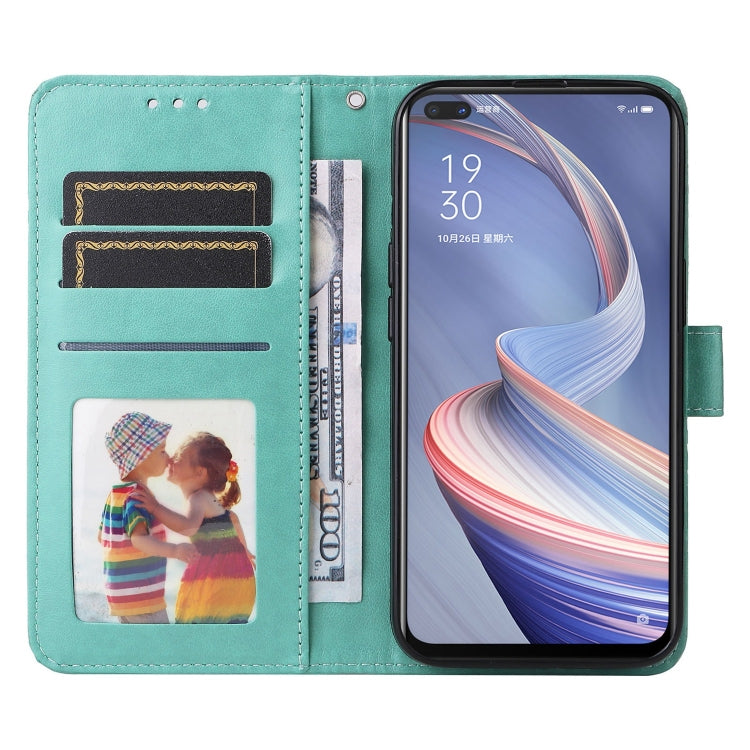 For OPPO A92s / Reno4 Z / A53 5G Embossed Sunflower Leather Phone Case