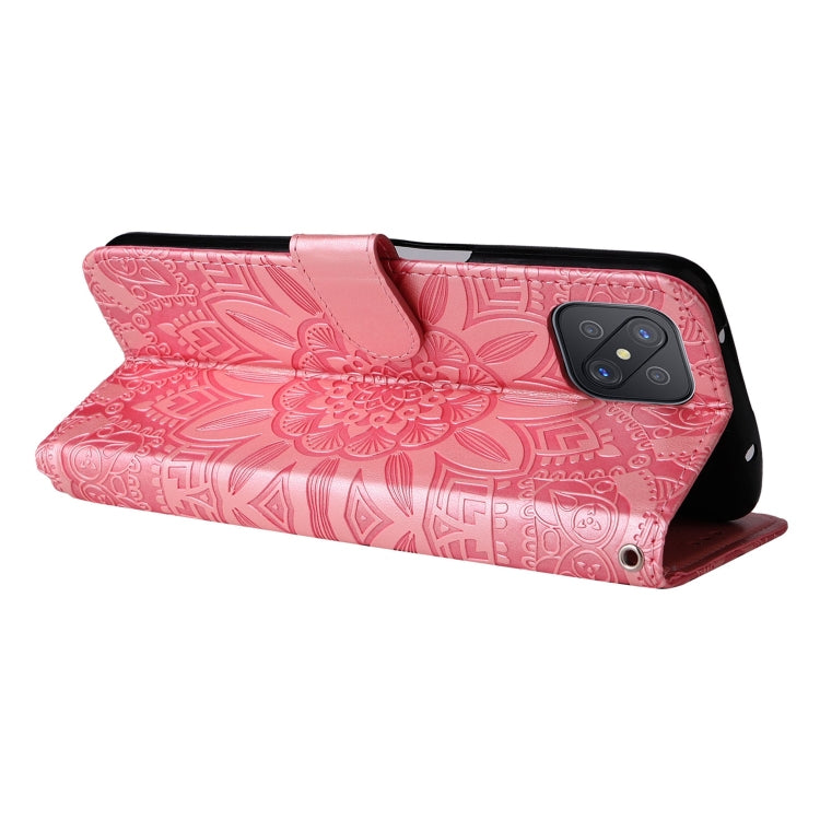 For OPPO A92s / Reno4 Z / A53 5G Embossed Sunflower Leather Phone Case