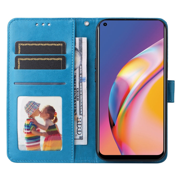 For OPPO A94 4G / F19 Pro / Reno5 F Embossed Sunflower Leather Phone Case