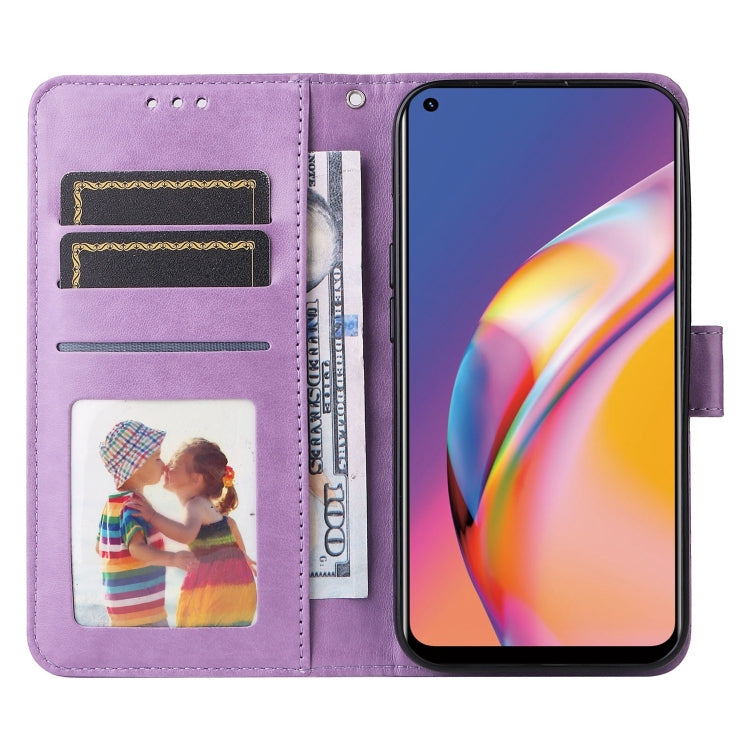 For OPPO A94 4G / F19 Pro / Reno5 F Embossed Sunflower Leather Phone Case