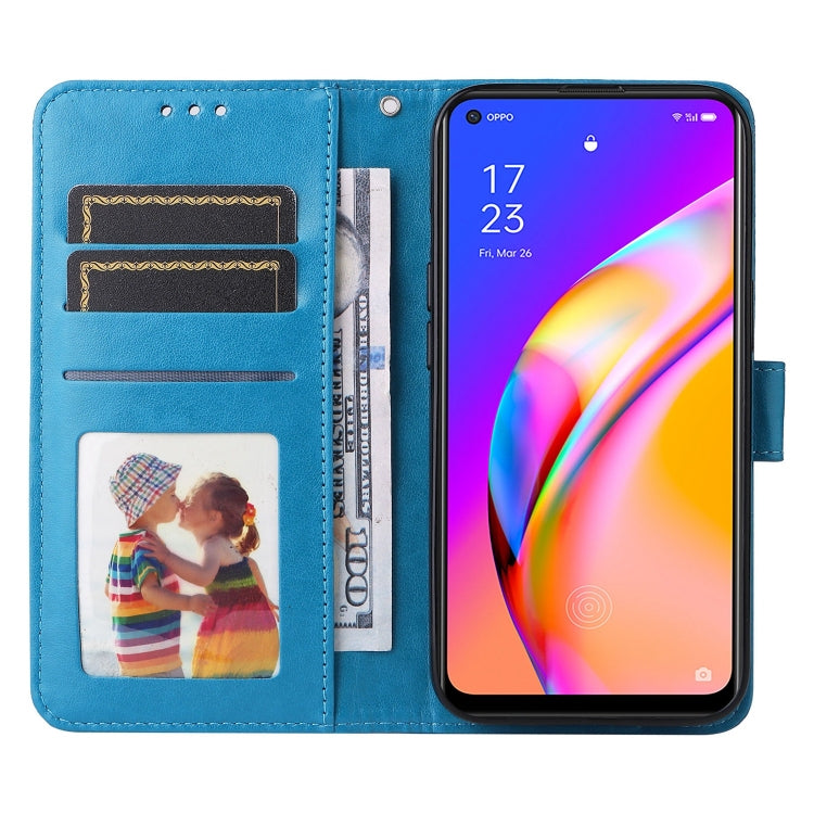 For OPPO A94 5G / A95 5G / F19 Pro+ Embossed Sunflower Leather Phone Case