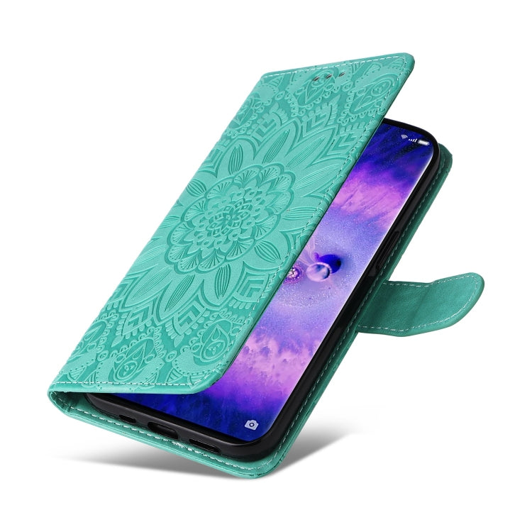 For OPPO Find X5 Embossed Sunflower Leather Phone Case