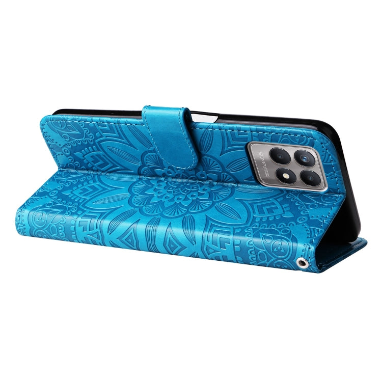 For OPPO Realme 8 4G / 8 Pro Embossed Sunflower Leather Phone Case