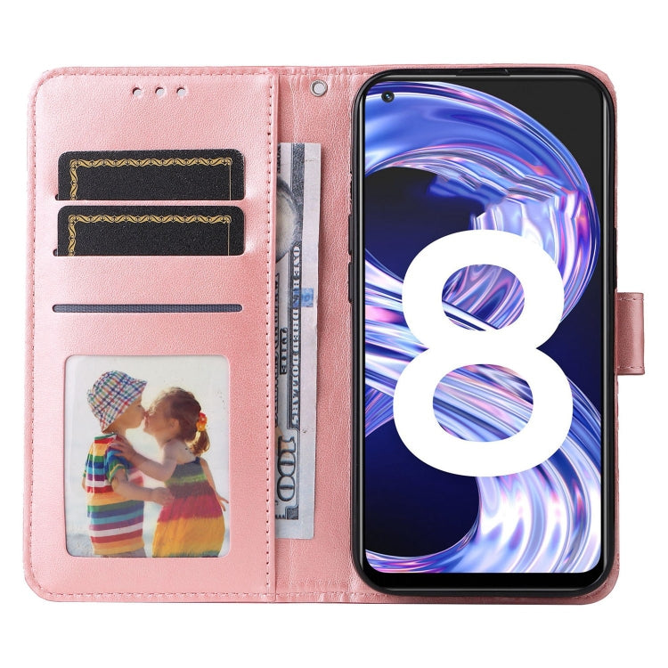 For OPPO Realme 8 4G / 8 Pro Embossed Sunflower Leather Phone Case