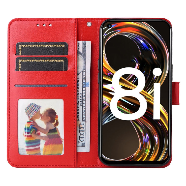 For OPPO Realme 8i / Narzo 50 4G Embossed Sunflower Leather Phone Case