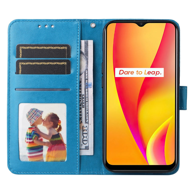 For OPPO Realme C15 / C12 / C25 Embossed Sunflower Leather Phone Case