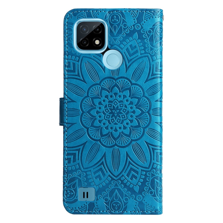 For OPPO Realme C21 / C21Y Embossed Sunflower Leather Phone Case