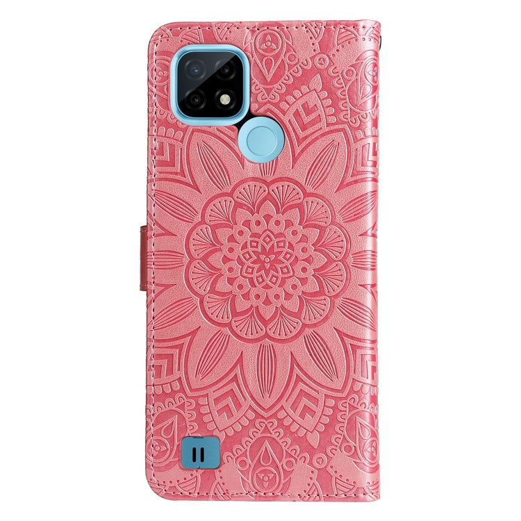 For OPPO Realme C21 / C21Y Embossed Sunflower Leather Phone Case