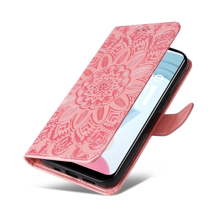 For OPPO Realme C21 / C21Y Embossed Sunflower Leather Phone Case