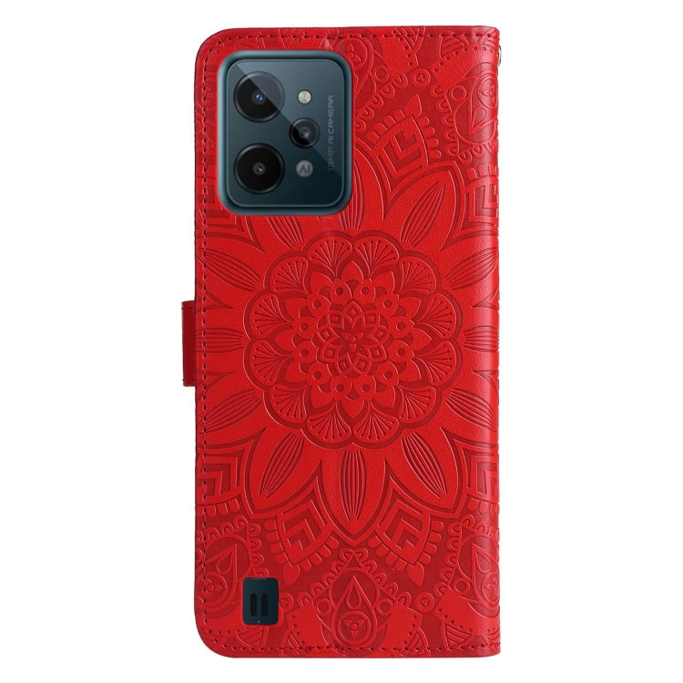 For OPPO Realme C31 Embossed Sunflower Leather Phone Case