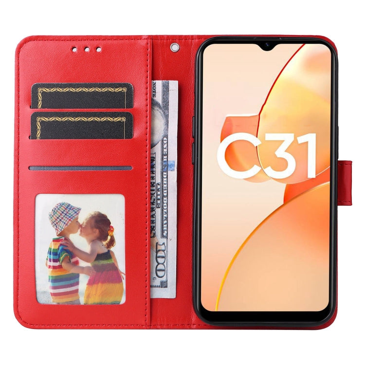 For OPPO Realme C31 Embossed Sunflower Leather Phone Case