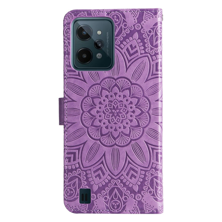 For OPPO Realme C31 Embossed Sunflower Leather Phone Case