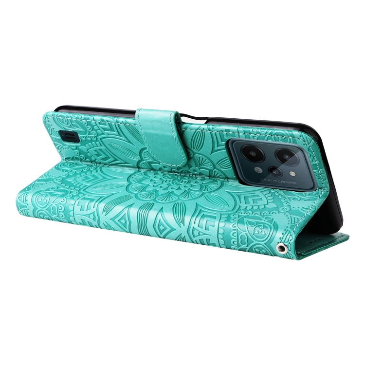 For OPPO Realme C31 Embossed Sunflower Leather Phone Case