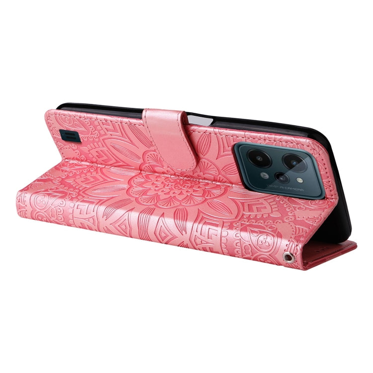 For OPPO Realme C31 Embossed Sunflower Leather Phone Case