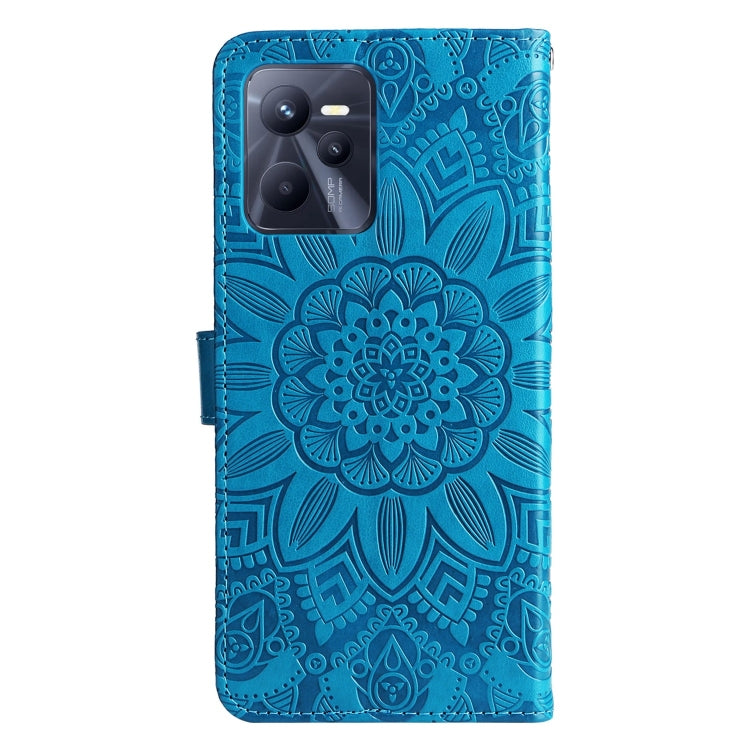 For OPPO Realme C35 4G / Narzo 50A Prime Embossed Sunflower Leather Phone Case