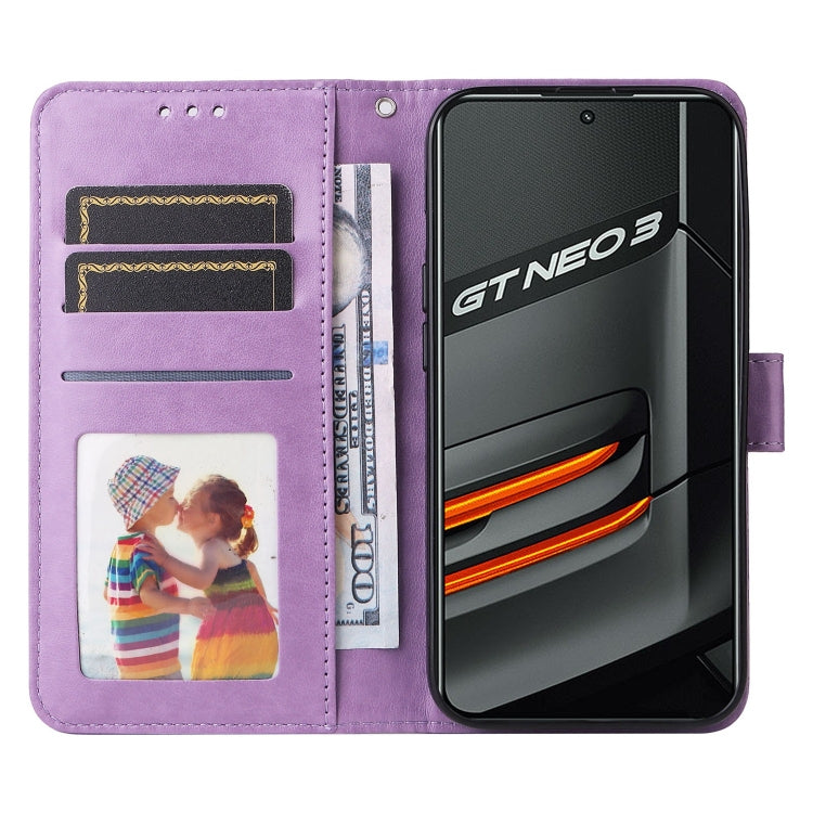 For OPPO Realme GT Neo3 Embossed Sunflower Leather Phone Case