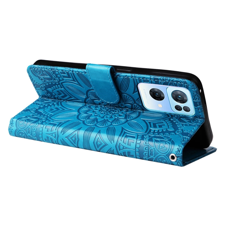 For OPPO Reno7 Pro 5G Embossed Sunflower Leather Phone Case