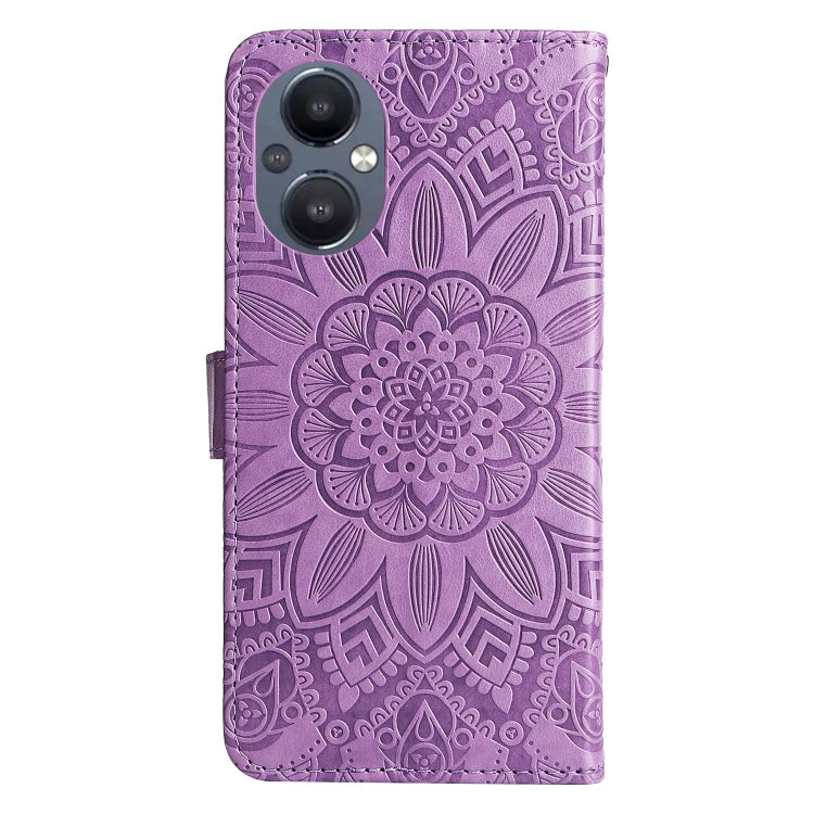 For OPPO Reno7 Z / OnePlus Nord N20 5G Embossed Sunflower Leather Phone Case