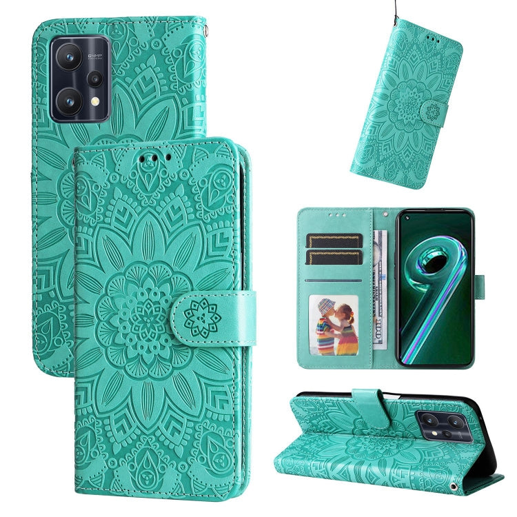 For OPPO Realme 9 Pro+ Embossed Sunflower Leather Phone Case