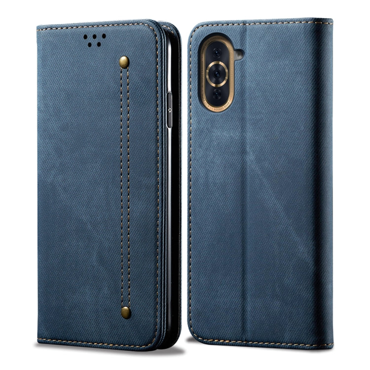 For Xiaomi Poco C40 Global Denim Texture Casual Style Horizontal Flip Leather Case