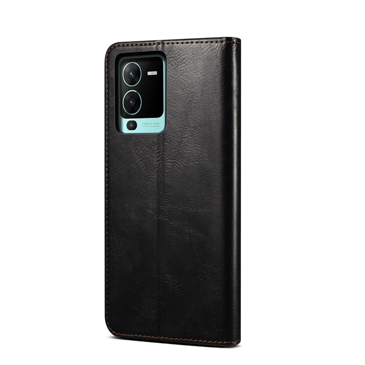 For vivo S15 Pro Oil Wax Crazy Horse Texture Leather Phone Case