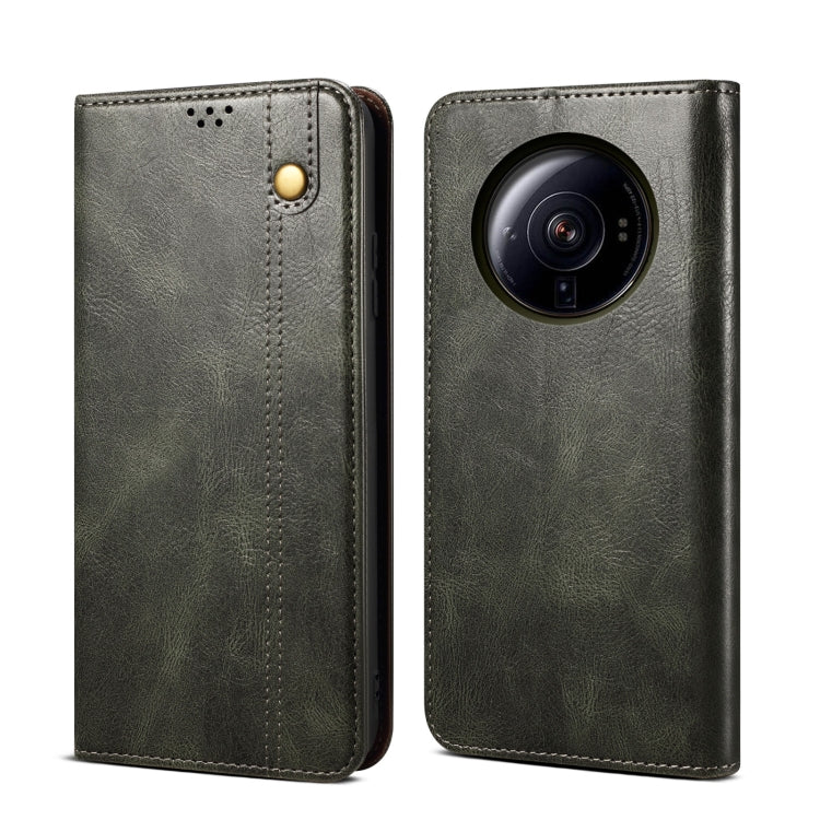 For Xiaomi 12S Ultra Oil Wax Crazy Horse Texture Leather Phone Case