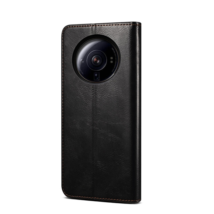 For Xiaomi 12S Ultra Oil Wax Crazy Horse Texture Leather Phone Case