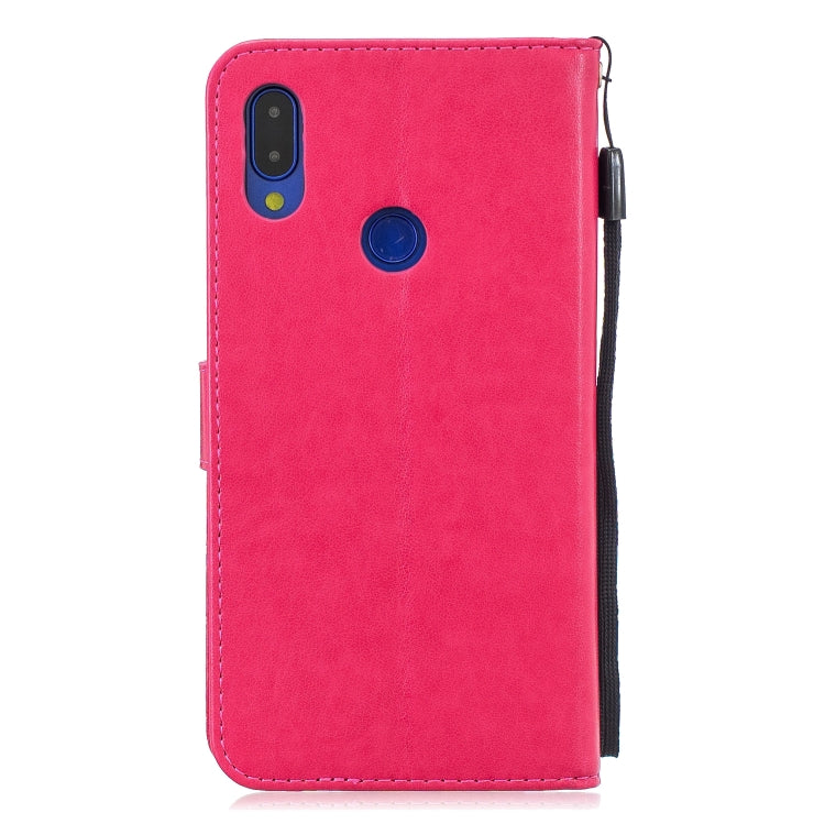 For Xiaomi Redmi Note 7 Diamond Encrusted Butterflies Love Flowers Pattern Horizontal Flip Leather Case with Holder & Card Slots & Wallet & Lanyard