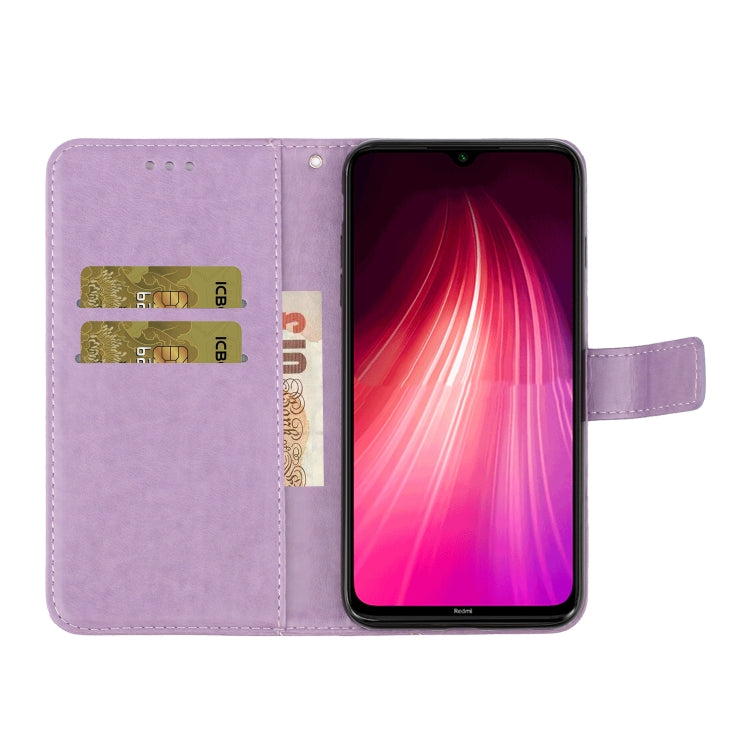 For Xiaomi Redmi Note 8 Pro Diamond Encrusted Butterflies Love Flowers Pattern Horizontal Flip Leather Case with Holder & Card Slots & Wallet & Lanyard
