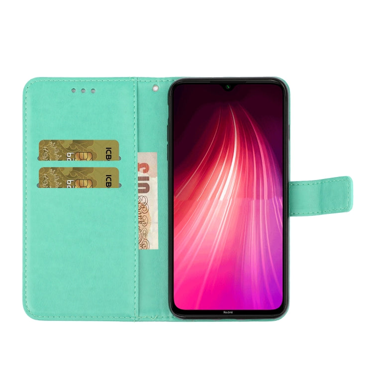 For Xiaomi Redmi Note 8T Diamond Encrusted Butterflies Love Flowers Pattern Horizontal Flip Leather Case with Holder & Card Slots & Wallet & Lanyard