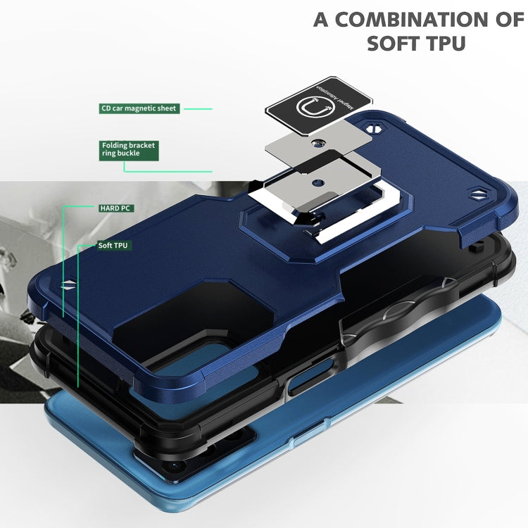 For OPPO A16/A16s/A55 5G/A55 4G Ring Holder Non-slip Armor Phone Case