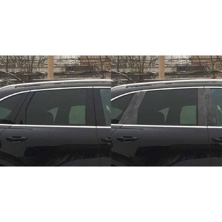 Car Carbon Fiber B-pillar Decorative Sticker for Porsche Cayenne 2010-2017, Left and Right Drive