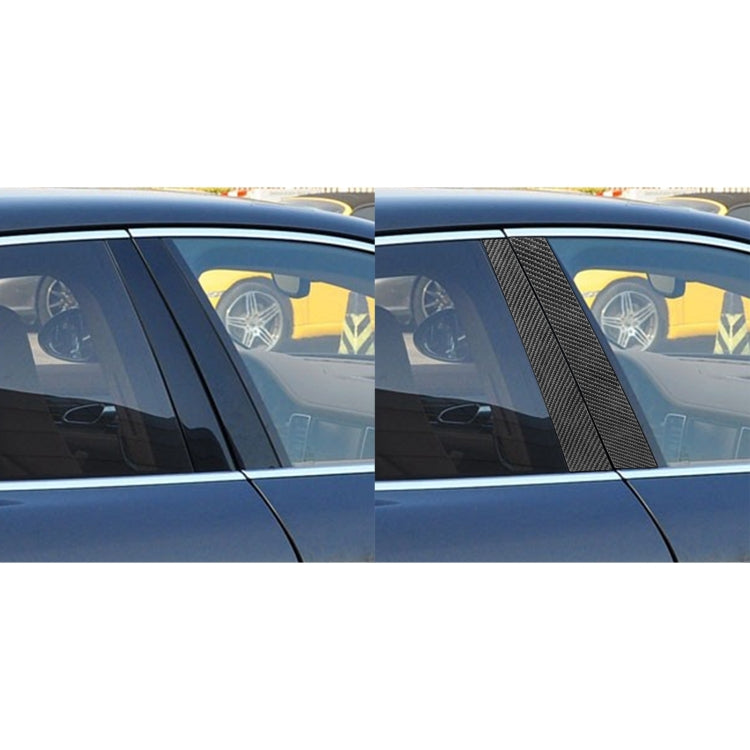 Car Carbon Fiber B-pillar Decorative Sticker for Porsche Panamera 2010-2016, Left and Right Drive